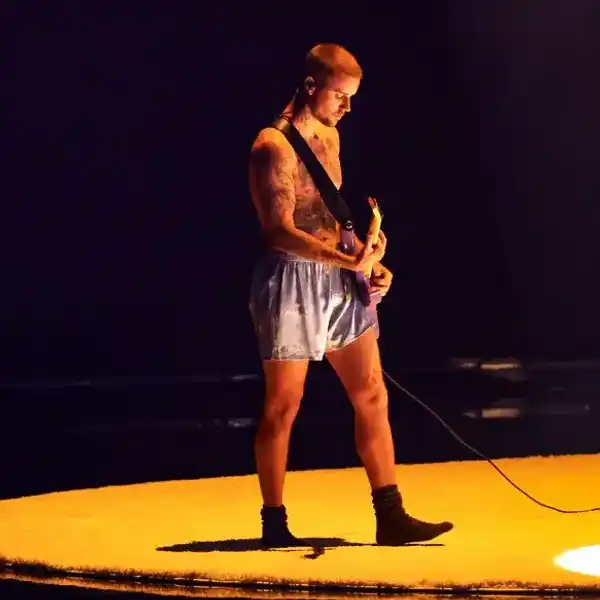 Justin Bieber performs onstage at the 68th GRAMMY Awards held at the Crypto.com Arena on February 01, 2026 in Los Angeles, California.