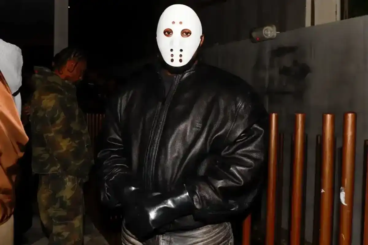 Kanye West at the grand opening of 424's Melrose Place store held at 424 on February 2, 2024 in Los Angeles, California.