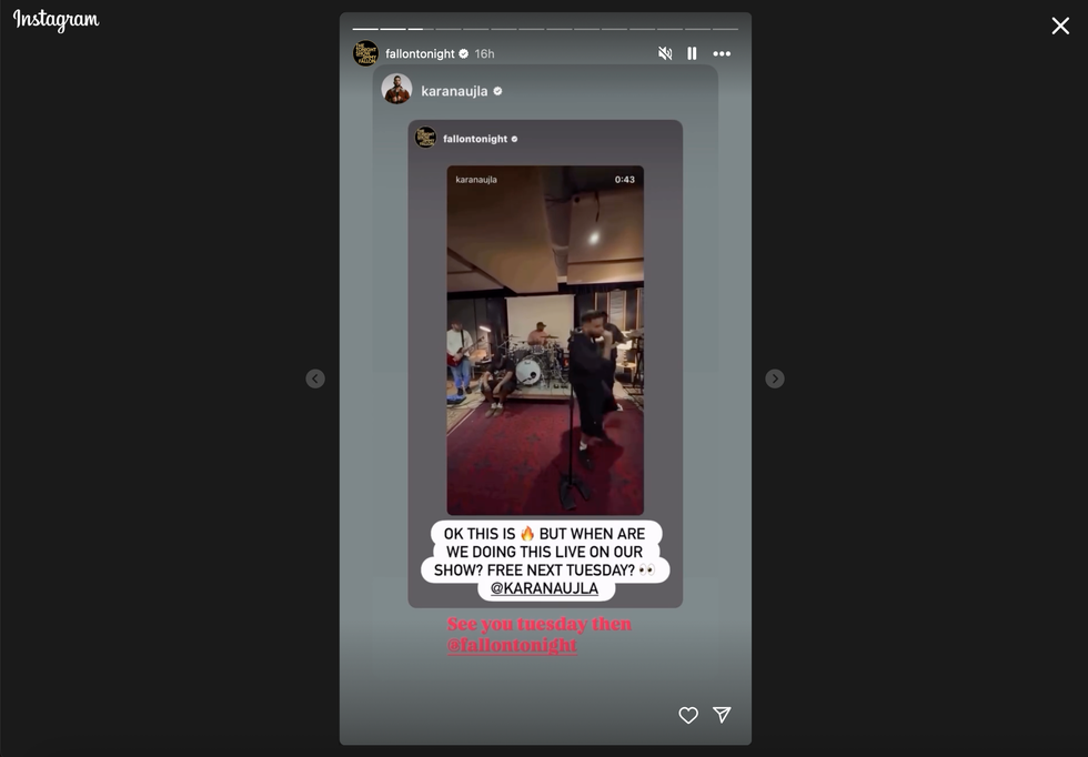 Karan Aujla via Instagram story