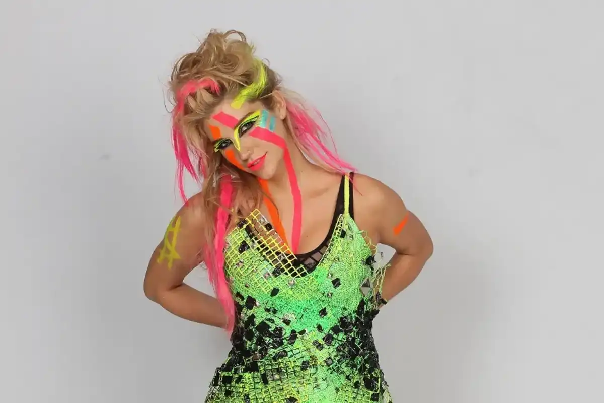 Ke$ha poses in the studio for the MTV Europe Music Awards 2010 at La Caja Magica on November 7, 2010 in Madrid, Spain.