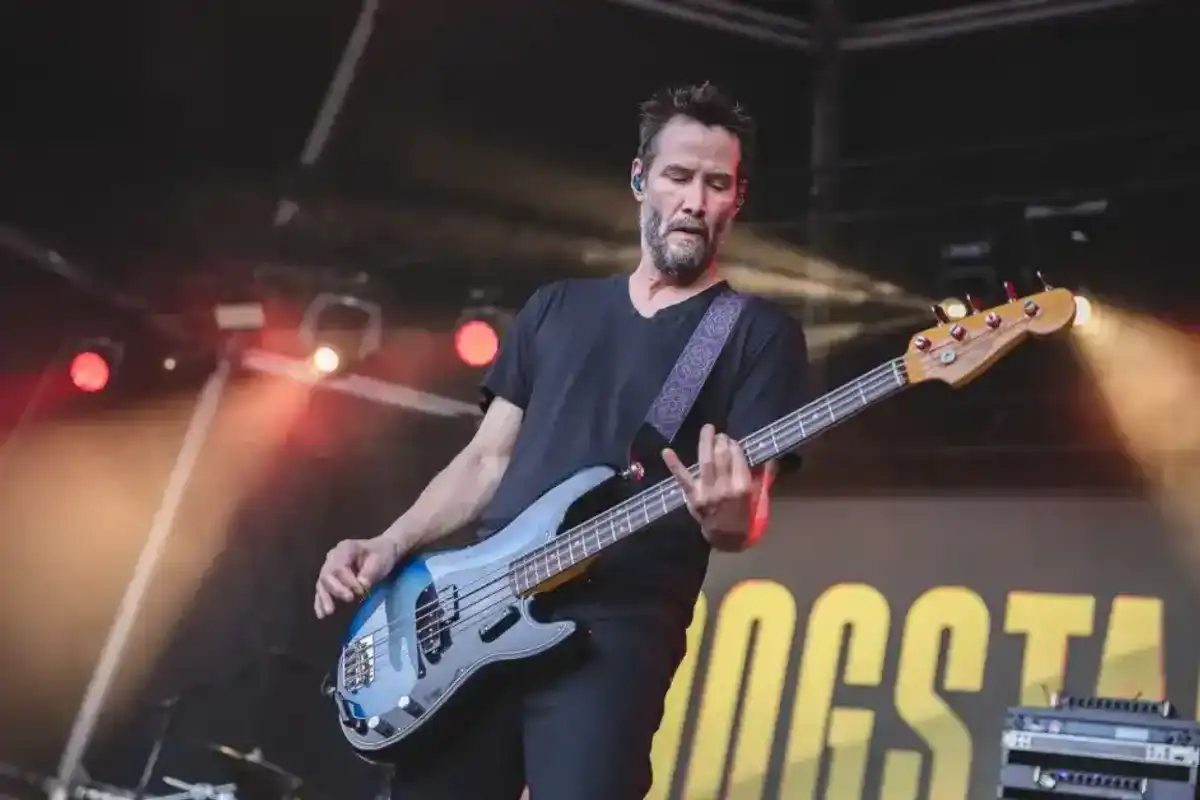 Keanu Reeves of Dogstar performs in concert during Primavera Sound Festival on May 31, 2024 in Barcelona, Spain.