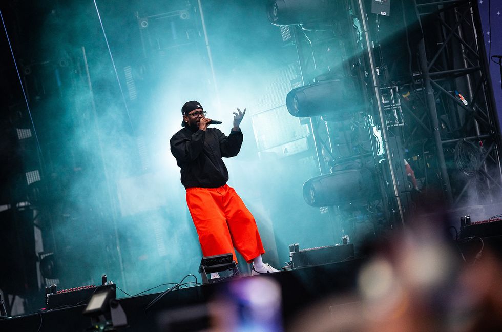 Kendrick Lamar performs during the Rolling Loud festival in Rotterdam on June 30, 2023.