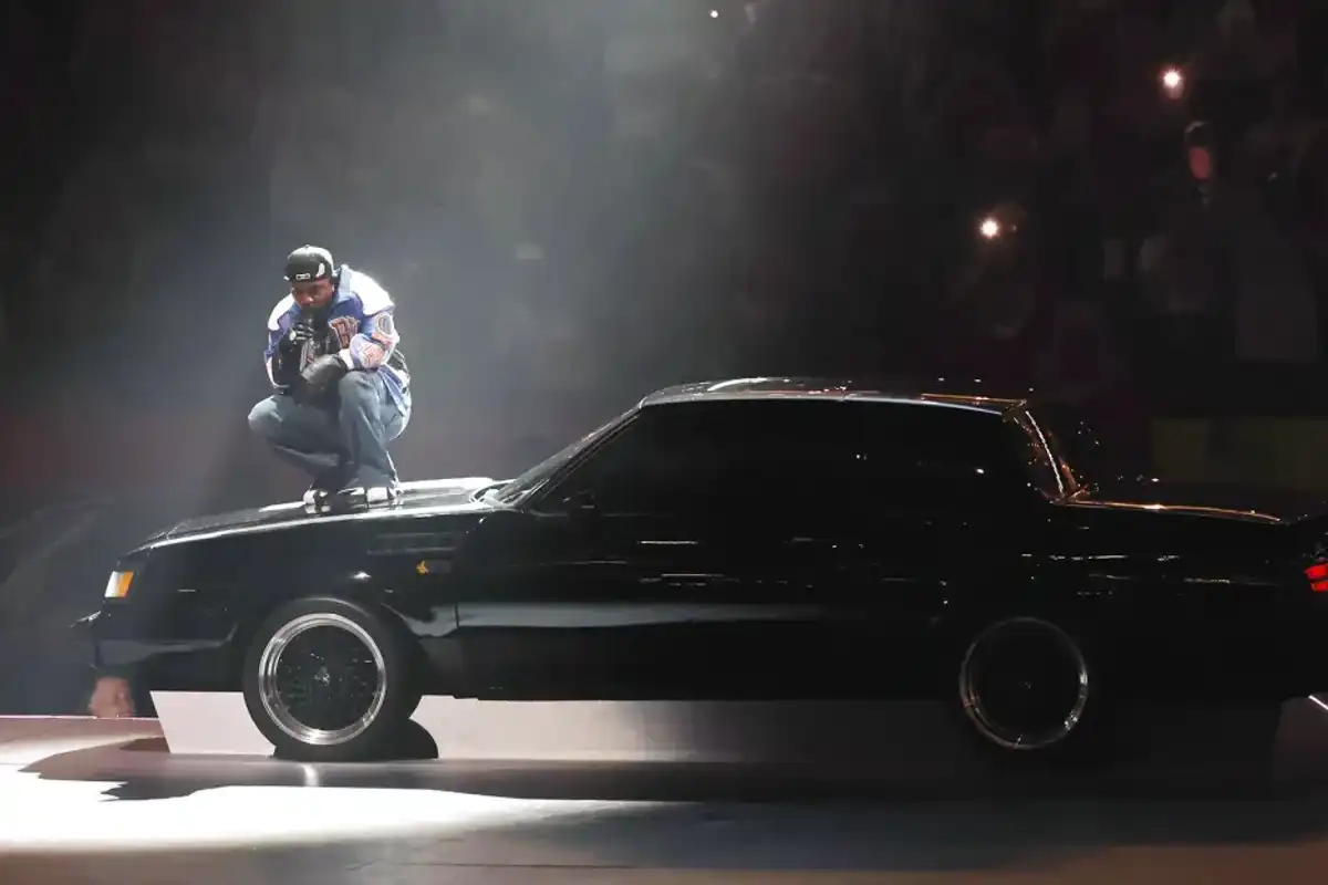 Kendrick Lamar performs onstage during Apple Music Super Bowl LIX Halftime Show at Caesars Superdome on Feb. 9, 2025 in New Orleans, Louisiana.