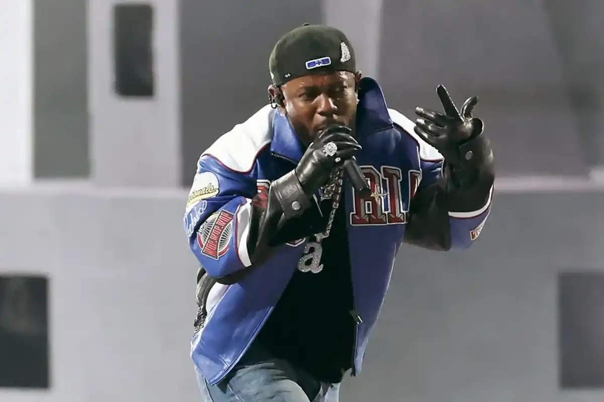 Kendrick Lamar performs onstage during Apple Music Super Bowl LIX Halftime Show at Caesars Superdome on February 9, 2025 in New Orleans, Louisiana.