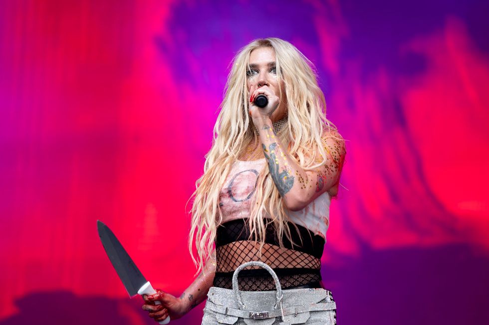 Kesha performs onstage during Lollapalooza at Grant Park on August 01, 2024 in Chicago, Illinois.