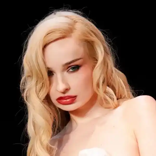 Kim Petras at the Ann Demeulemeester fashion show as part of Spring/Summer 2026 Paris Fashion Week held at Réfectoire des Cordeliers on Oct. 4, 2025, in Paris.