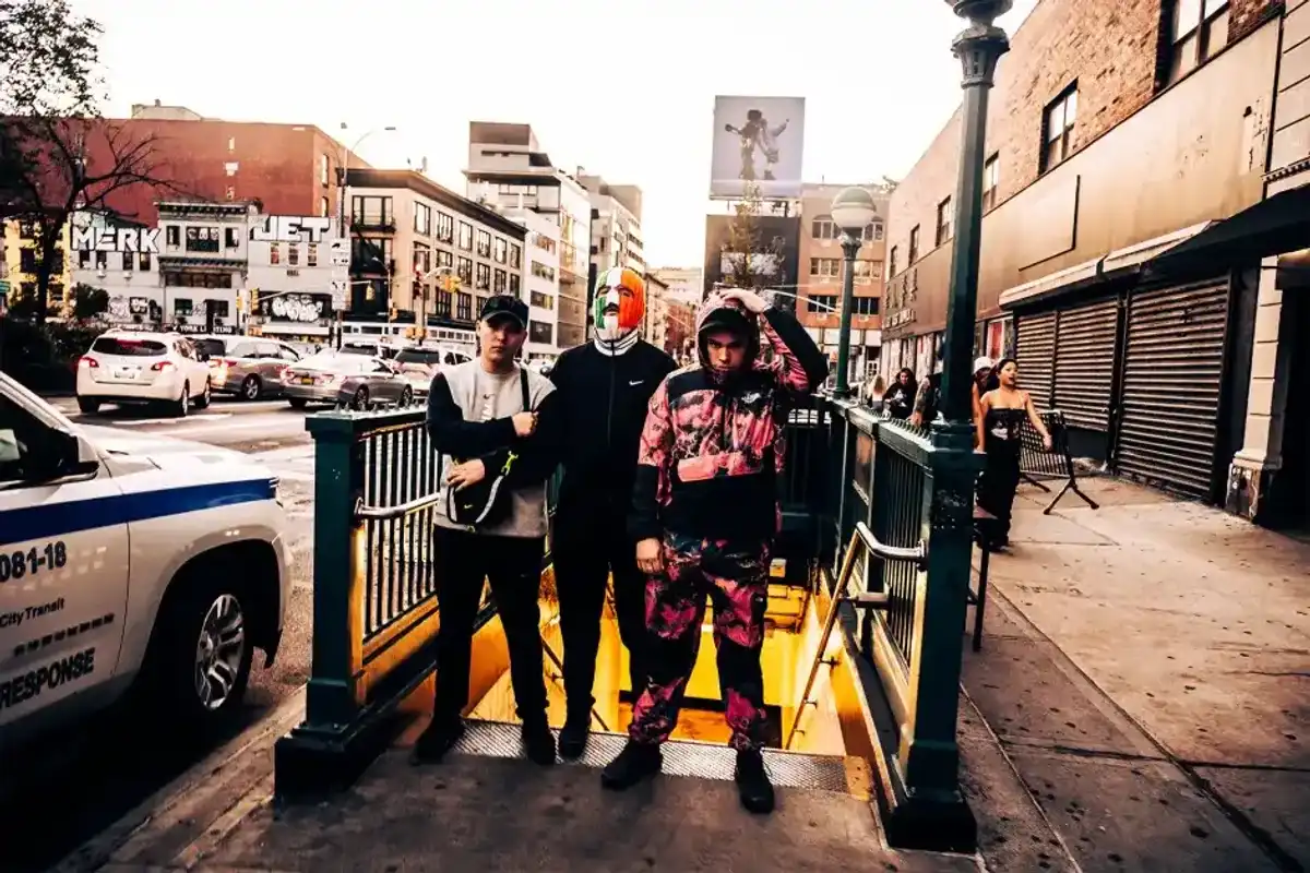 Kneecap poses outside Bowery Ballroom on Oct. 5, 2023 in New York.