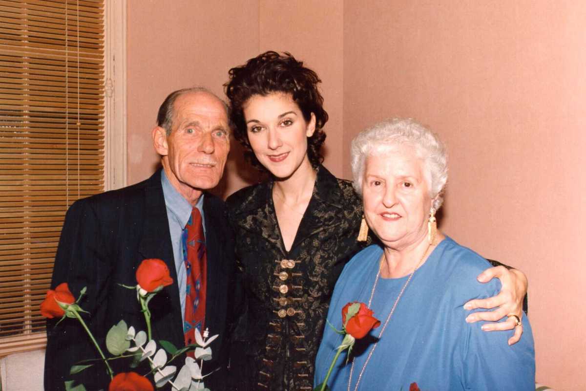 L-R: Adhemar Dion, Celine Dion, Thérèse Tanguay-Dion