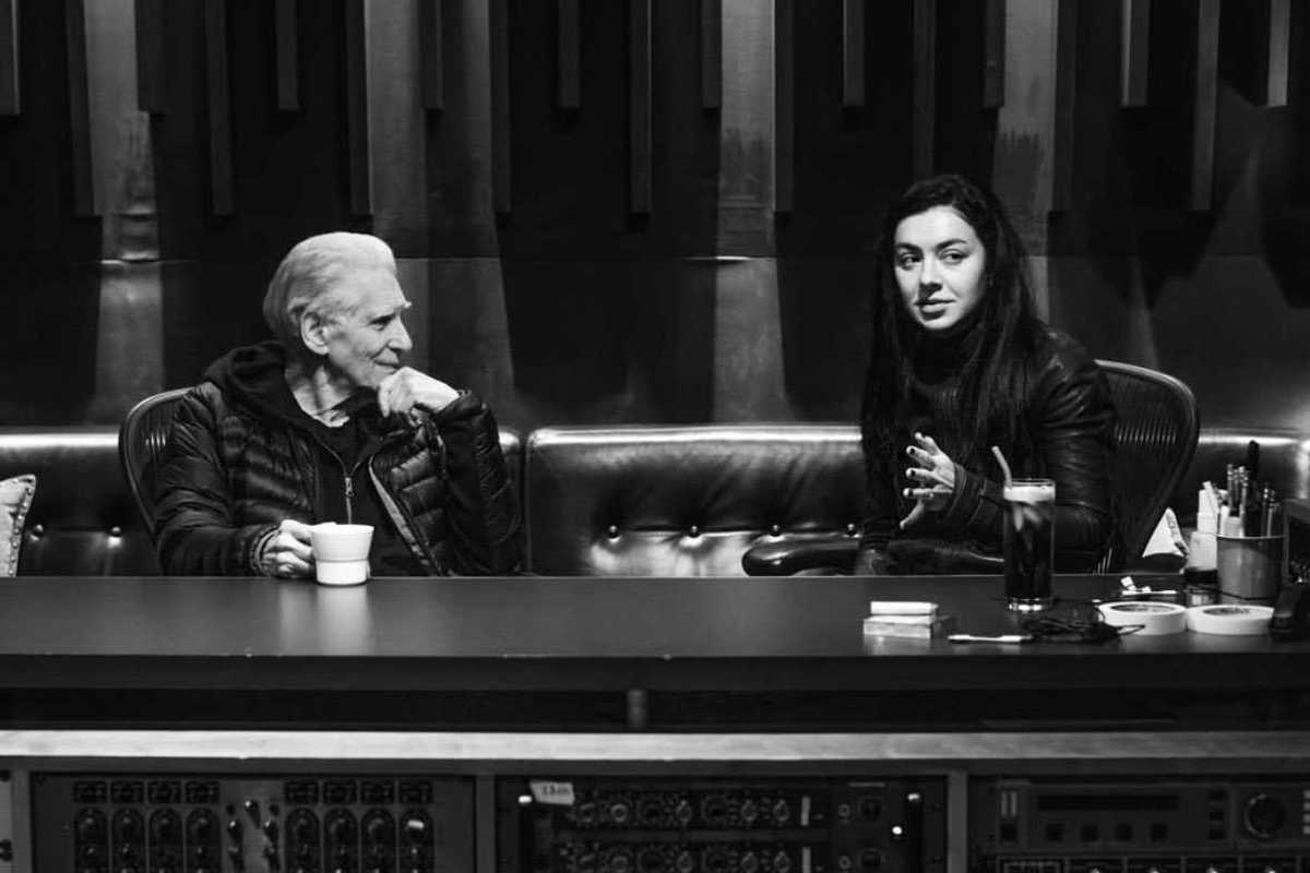 L-R: David Cronenberg and Charli xcx
