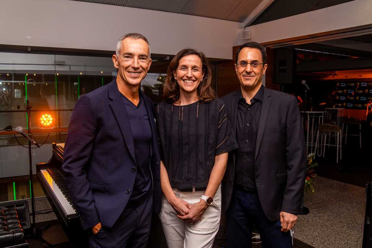 (L-R) Dean Ormston, CEO APRA AMCOS; Jennifer Brown, CEO SOCAN; Gadi Oron, Director General, CISAC