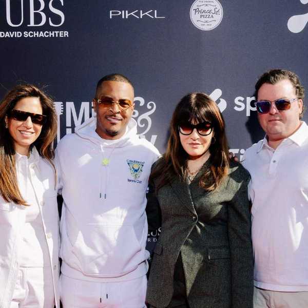 L-R: Golnar Khosrowshahi (Founder & CEO, Reservoir), T.I., Faith Newman (Executive Vice President of A&R and Catalog Development Reservoir) & Rell Lafargue (President & COO, Reservoir)