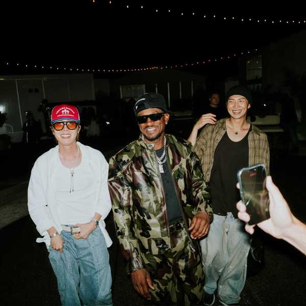 L-R: J-Hope, Usher and RM