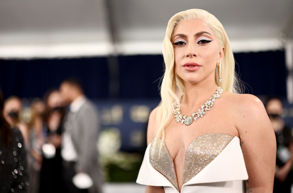 Lady Gaga attends the 28th Screen Actors Guild Awards at Barker Hangar on Feb. 27, 2022 in Santa Monica, California.