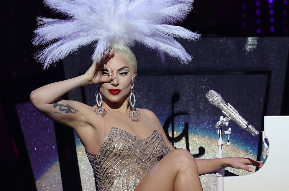 Lady Gaga durante un show de su residencia 'JAZZ & PIANO' en el Park MGM de Las Vegas, el 31 de agosto de 2023.