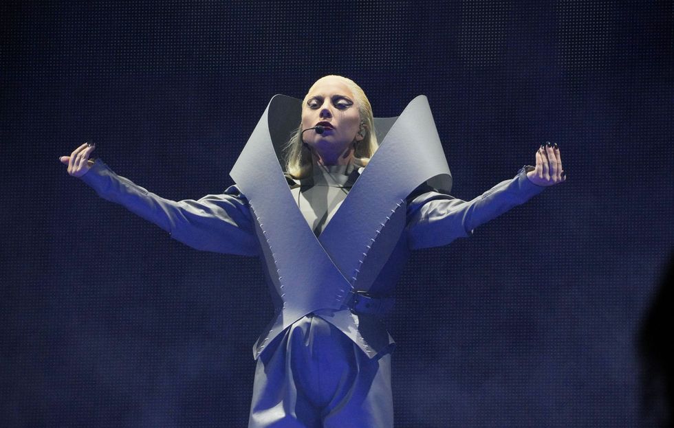 Lady Gaga performs onstage during The Chromatica Ball Tour at Met Life Stadium on Aug. 11, 2022 in East Rutherford, New Jersey.