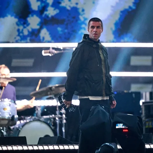 Liam Gallagher of Oasis performs on stage during the opening night of their Live 25' Tour at Principality Stadium on July 04, 2025 in Cardiff, Wales.