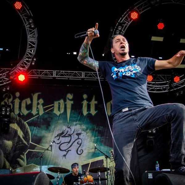 Lou Koller of Sick of it All performs at the 77 Montreal Festival at Parc Jean-Drapeau on July 27, 2018 in Montreal, Canada.
