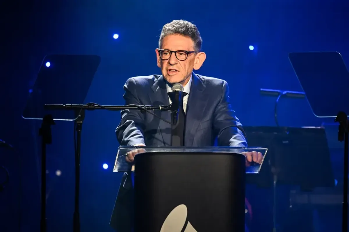Lucian Grainge at Clive Davis’ and the Recording Academy’s Pre-GRAMMY Gala at The Beverly Hilton on Feb. 1, 2025 in Los Angeles, California.
