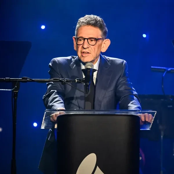 Lucian Grainge at Clive Davis’ and the Recording Academy’s Pre-GRAMMY Gala at The Beverly Hilton on Feb. 1, 2025 in Los Angeles, California.