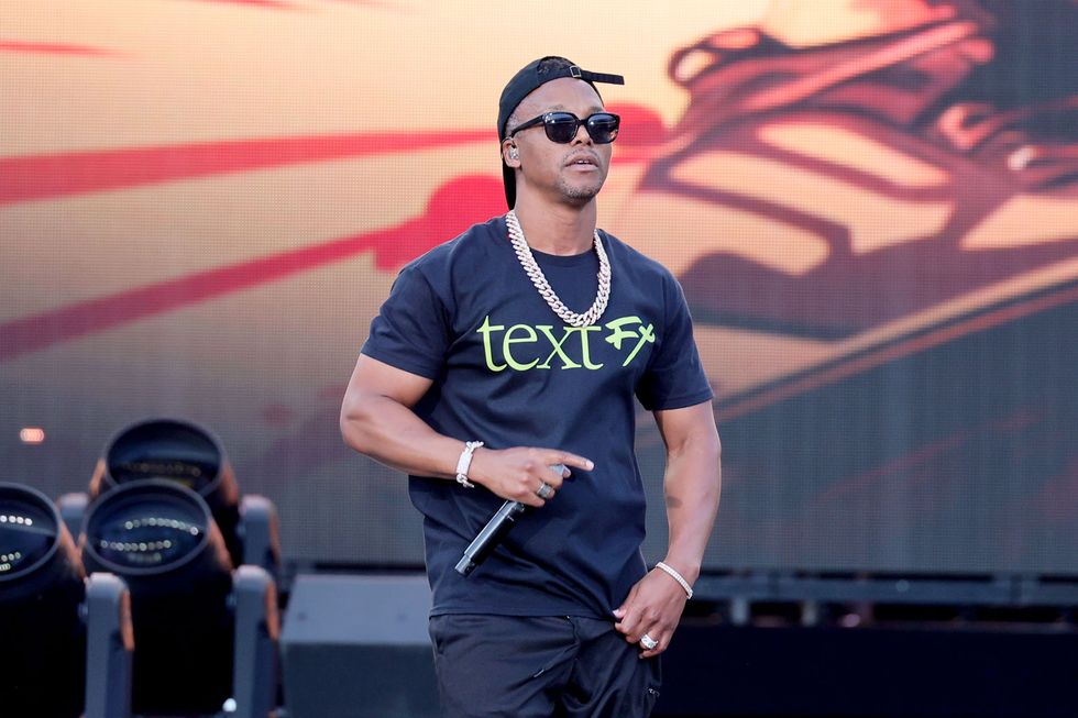 Lupe Fiasco performs onstage during Hip Hop 50 Live at Yankee Stadium on Aug. 11, 2023 in New York City.