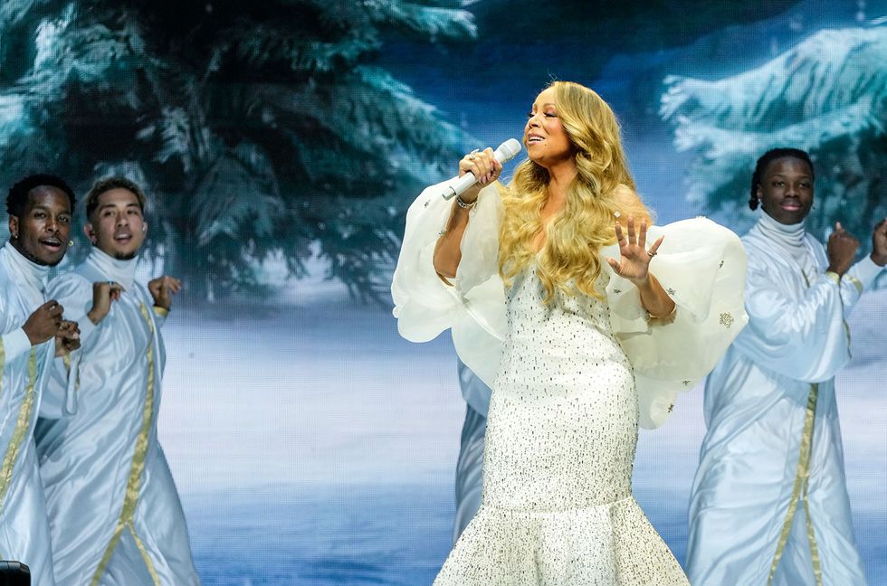 Mariah Carey performs her Christmas show at Toyota Center on Tuesday, Nov. 19, 2024, in Houston.