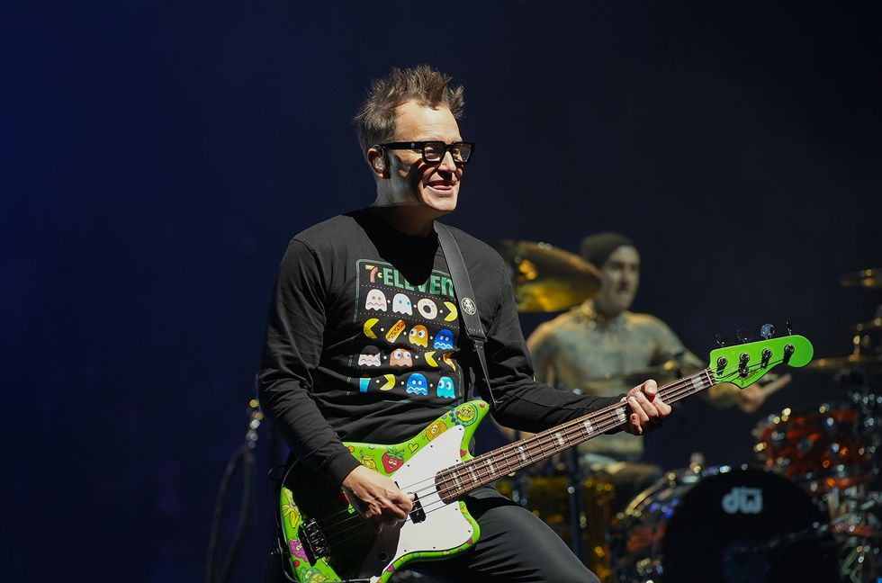 Mark Hoppus of Blink-182 performs onstage at Madison Square Garden on May 19, 2023 in New York City.