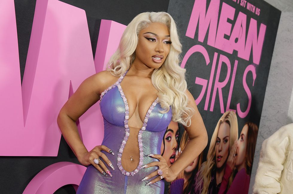 Megan Thee Stallion at the premiere of "Mean Girls" held at AMC Lincoln Square on January 8, 2024 in New York City.
