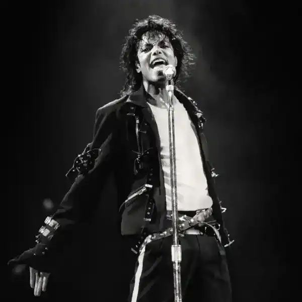 Michael Jackson performs in concert circa 1988.