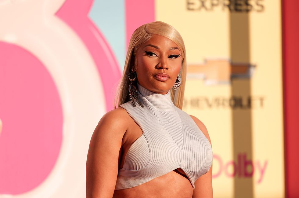 Nicki Minaj at the premiere of "Barbie" held at Shrine Auditorium and Expo Hall on July 9, 2023 in Los Angeles, California.