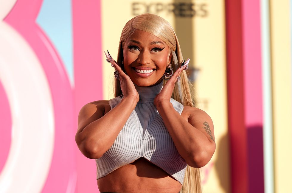 Nicki Minaj at the premiere of "Barbie" held at Shrine Auditorium and Expo Hall on July 9, 2023 in Los Angeles, California.