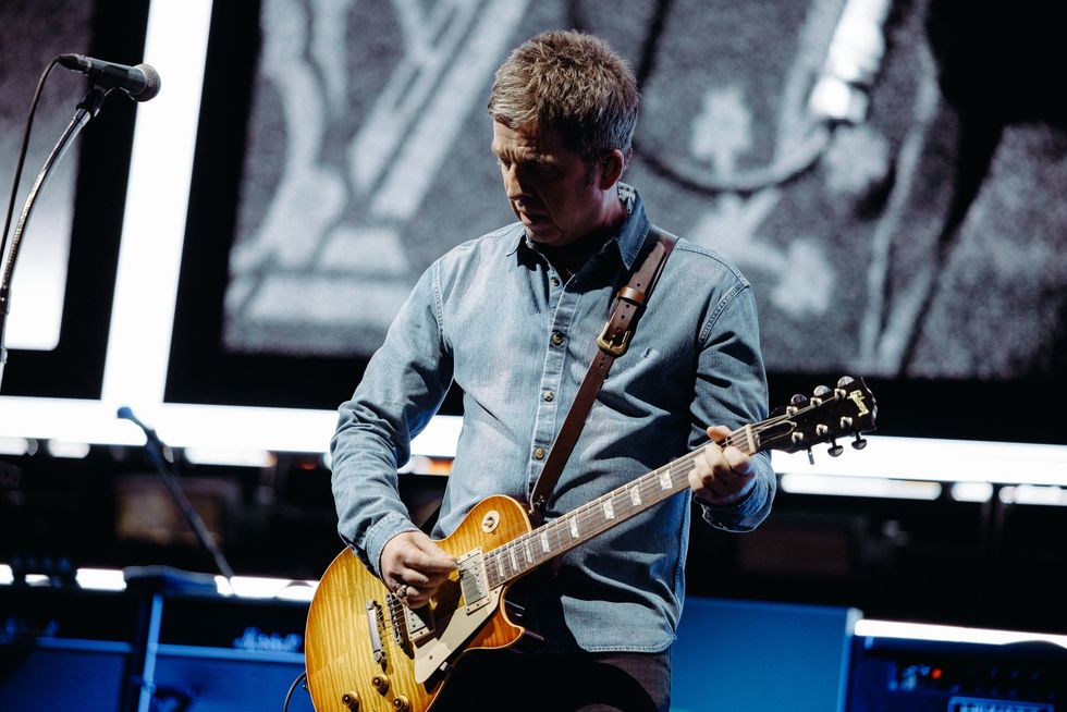 Noel Gallagher of Oasis at Rogers Stadium in Toronto, Ontario, Canada for night 1 of their Oasis Live '25 Tour on Sunday, August 24, 2025.