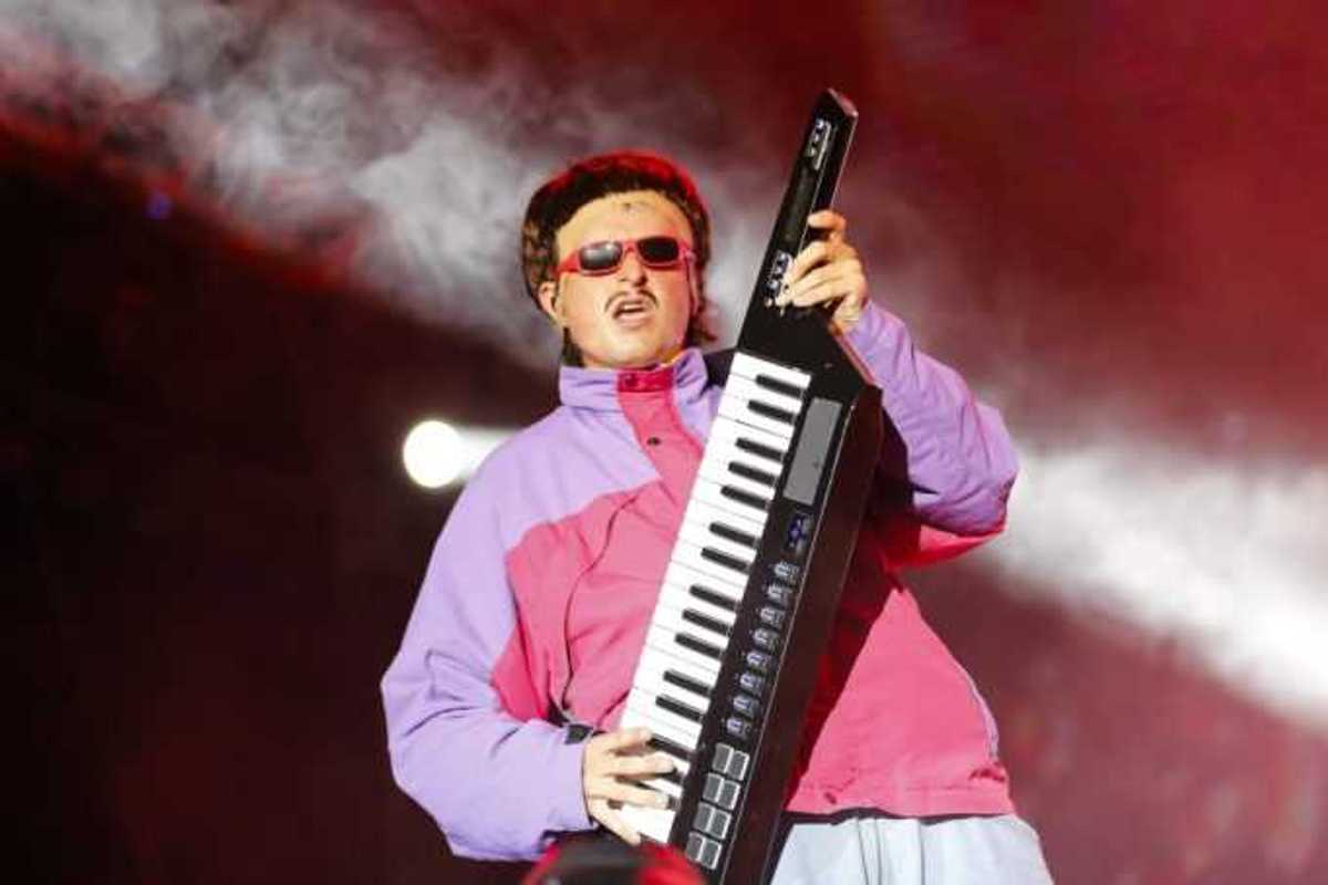 Oliver Tree performs during the Exit Festival 2024 at Petrovaradin Fortress on July 11, 2024 in Novi Sad, Serbia.