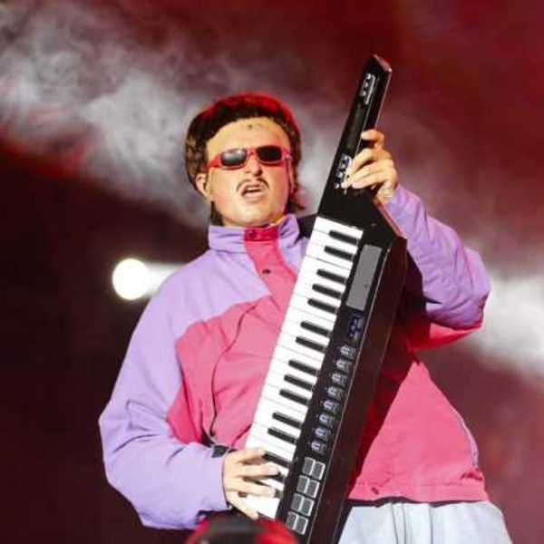 Oliver Tree performs during the Exit Festival 2024 at Petrovaradin Fortress on July 11, 2024 in Novi Sad, Serbia.