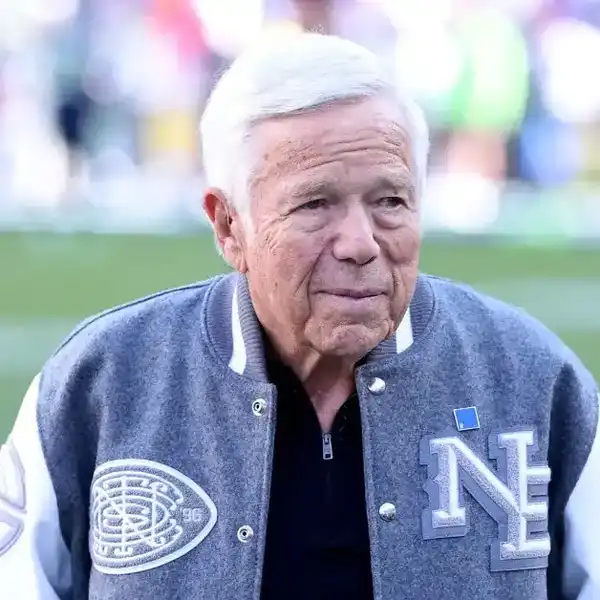 Owner Robert Kraft of the New England Patriots looks on prior to the start of Super Bowl LX against the Seattle Seahawks at Levi's Stadium on February 08, 2026 in Santa Clara, California.