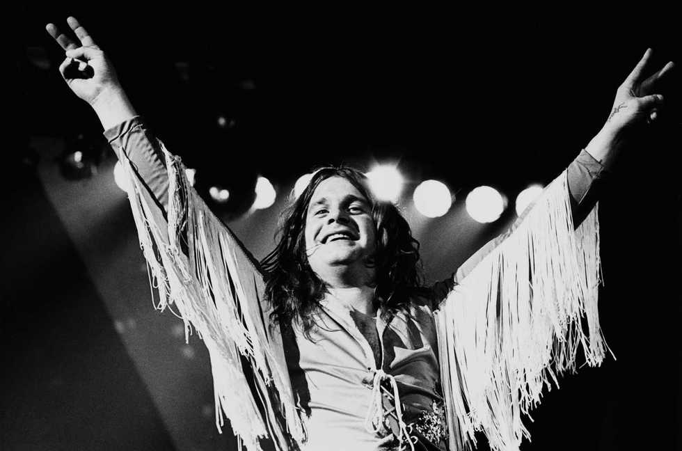 Ozzy Osbourne of Black Sabbath performs on stage, Lewisham Odeon, London on May 27, 1978.