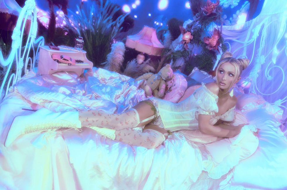 Paris Hilton appears in her "ADHD" music video