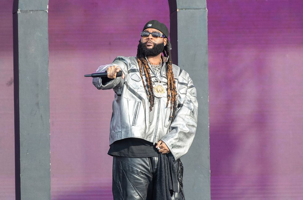 PartyNextDoor performs onstage during day 2 of the Afro Nation Detroit 2024 Festival at Bedrock's Douglass Site on August 18, 2024 in Detroit, Michigan.