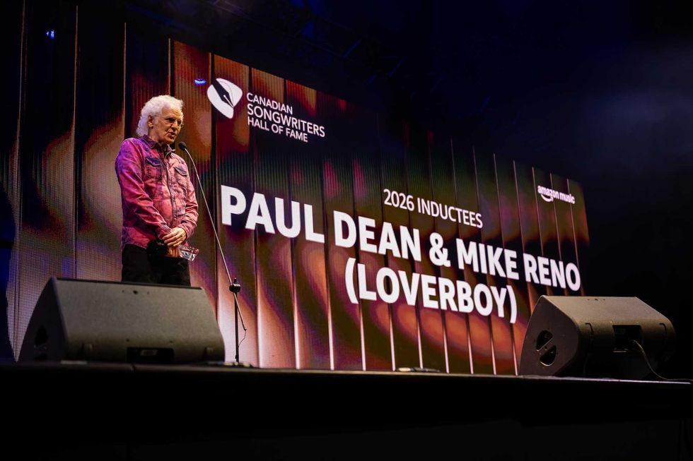 Paul Dean of Loverboy at the Canadian Songwriters Hall of Fame 2026 gala at Massey Hall in Toronto.