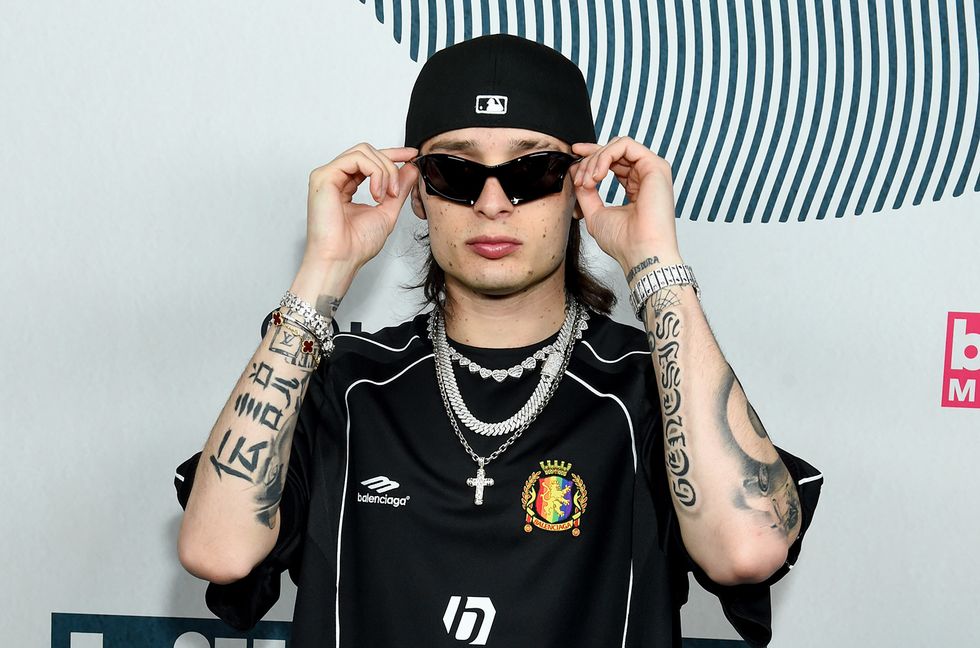 Peso Pluma at the 2023 Billboard Music Awards at The Mayan in Los Angeles, California. The show will air on November 19, 2023 on BBMAs.watch.