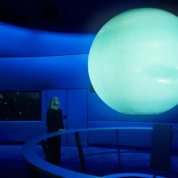 Phoebe Bridgers at the Liberty Science Center's planetarium in Jersey City, N.J.