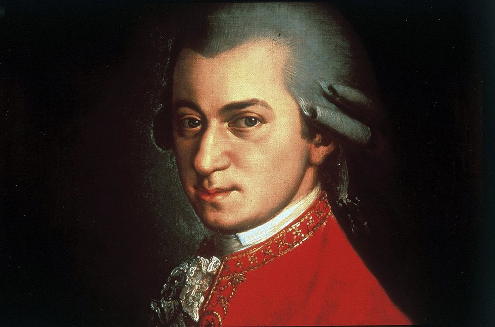 Portrait of Wolfgang Amadeus Mozart circa 1780 painted by Johann Nepomuk della Croce.