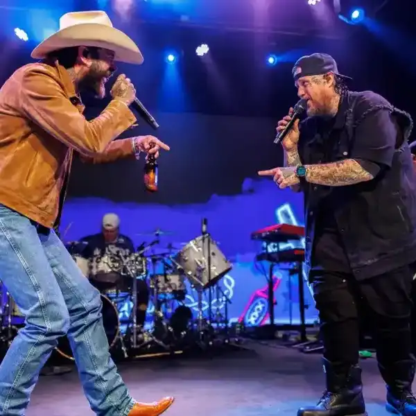 Post Malone, Jelly Roll at the Jelly Roll & Friends concert held at Billy Bob's Texas on May 06, 2025 in Fort Worth, Texas.