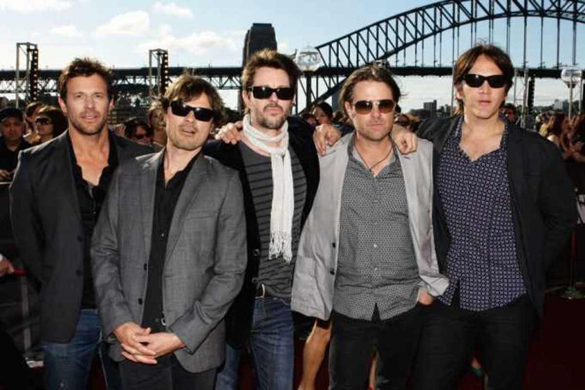 Powderfinger arrive on the red carpet at the 2010 ARIA Awards at the Sydney Opera House on Nov. 7, 2010 in Sydney.