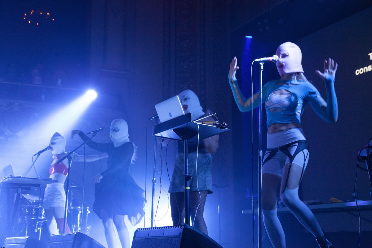 Pussy Riot during their Montreal show on November 1st