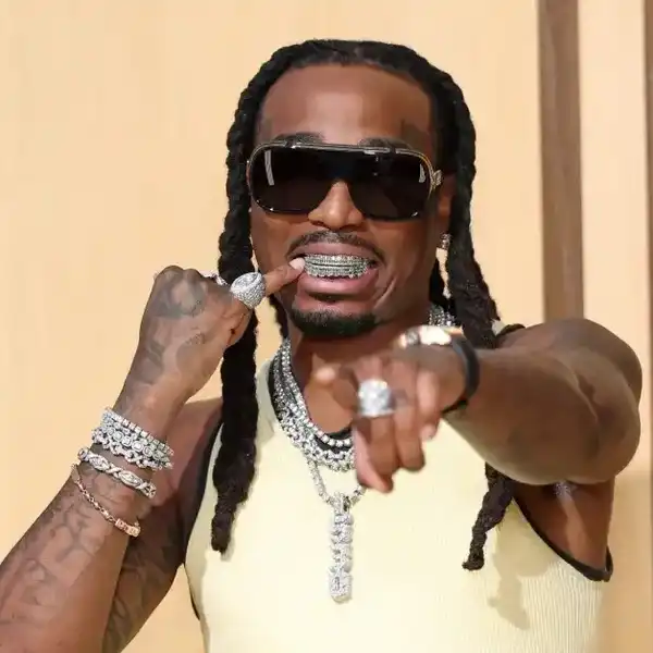 Quavo attends the Louis Vuitton Menswear Spring/Summer 2027 show as part of Paris Fashion Week on June 23, 2026 in Paris, France.