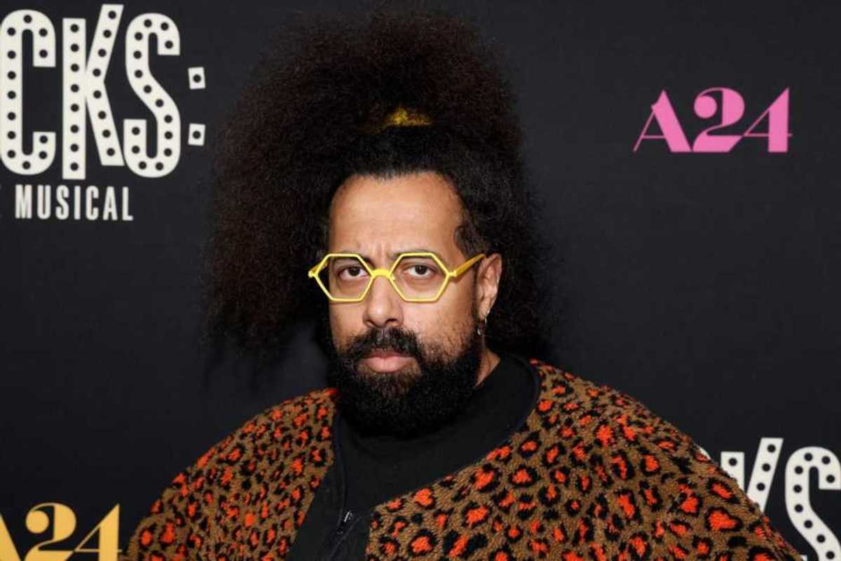 Reggie Watts at the premiere of "Dicks: The Musical" held at the Fine Arts Theater on Sept. 18, 2023, in Beverly Hills, Calif.