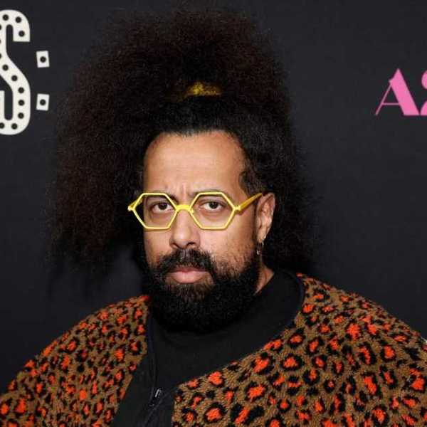 Reggie Watts at the premiere of "Dicks: The Musical" held at the Fine Arts Theater on Sept. 18, 2023, in Beverly Hills, Calif.