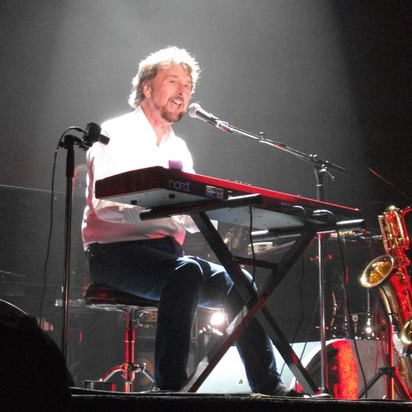 Rick Davies, leader of Supertramp, playing Wurlitzer piano at BBK Live 2010 in Bilbao, Basque Country, Spain