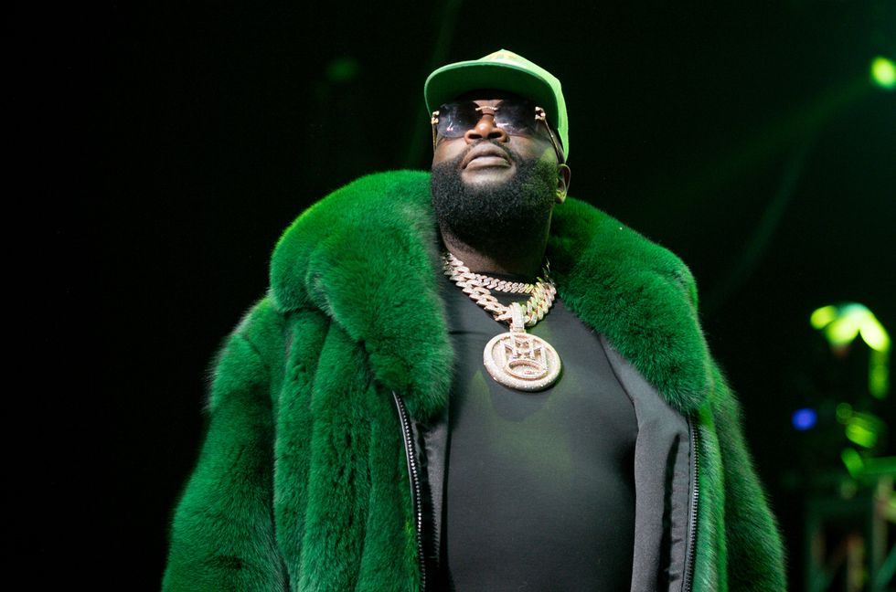 Rick Ross performs on stage during the Legendz of the Streetz Tour Reloaded at Toyota Center on Feb. 4, 2023 in Houston, Texas.