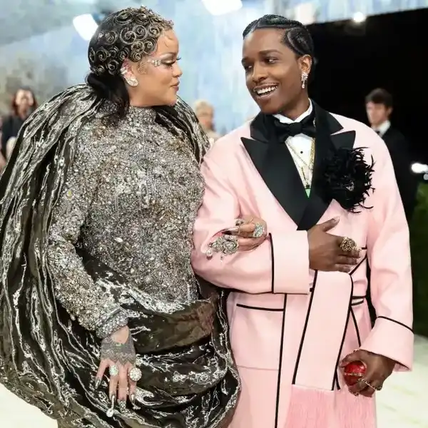 Rihanna and A$AP Rocky attend the 2026 Met Gala celebrating "Costume Art" at the Metropolitan Museum of Art on May 4, 2026, in New York City.